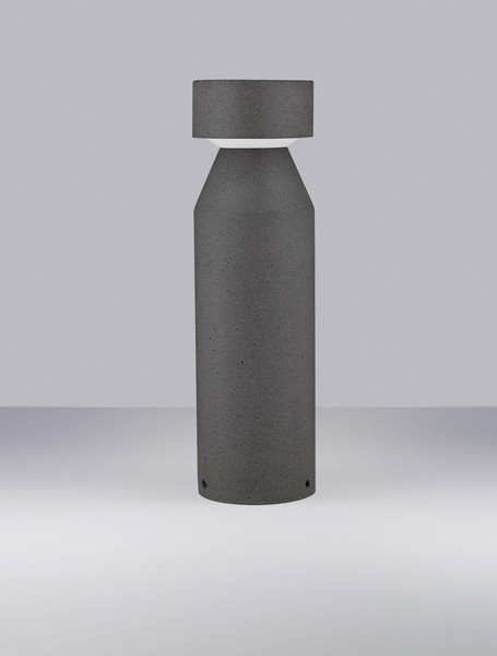 Nova Luce LED Wegeleuchte Lua 12W warmweiss 3000K IP65 salzwasserfest Schwarz Beton 55,5cm 9186186