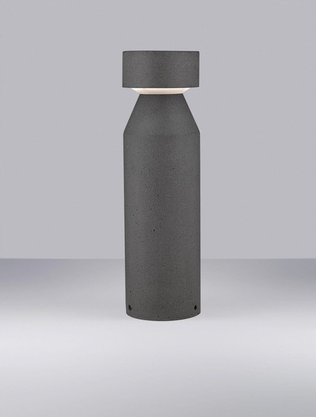 Nova Luce LED Wegeleuchte Lua 12W warmweiss 3000K IP65 salzwasserfest Schwarz Beton 55,5cm 9186186