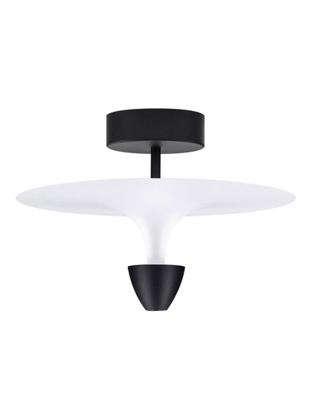 Nova Luce LED Deckenleuchte Luet 11W warmweiss 3000K Schwarz Weiß Aluminium Ø34cm 9186700