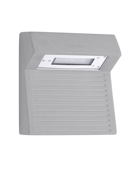 Nova Luce LED Außen-Wandleuchte Moris 8W warmweiss 3000K IP65 salzwasserfest Grau Beton 21,5x20cm 9186703