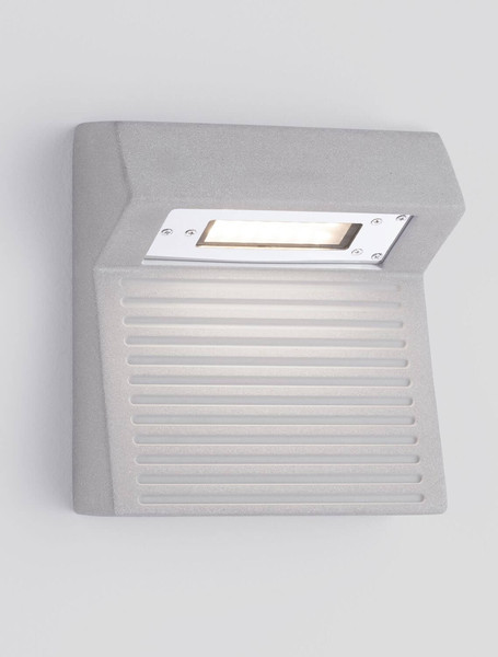 Nova Luce LED Außen-Wandleuchte Moris 8W warmweiss 3000K IP65 salzwasserfest Grau Beton 21,5x20cm 9186703