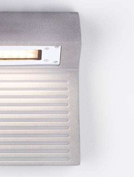 Nova Luce LED Außen-Wandleuchte Moris 8W warmweiss 3000K IP65 salzwasserfest Grau Beton 21,5x20cm 9186703