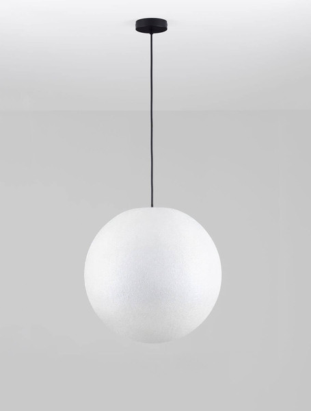 Nova Luce Außen-Pendelleuchte Moon E27 IP65 salzwasserfest Weiß Ø50cm 9186712