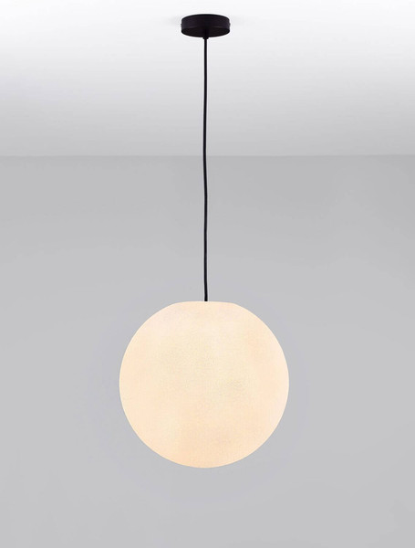 Nova Luce Außen-Pendelleuchte Moon E27 IP65 salzwasserfest Weiß Ø40cm 9186713