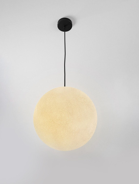 Nova Luce Außen-Pendelleuchte Moon E27 IP65 salzwasserfest Weiß Ø40cm 9186713