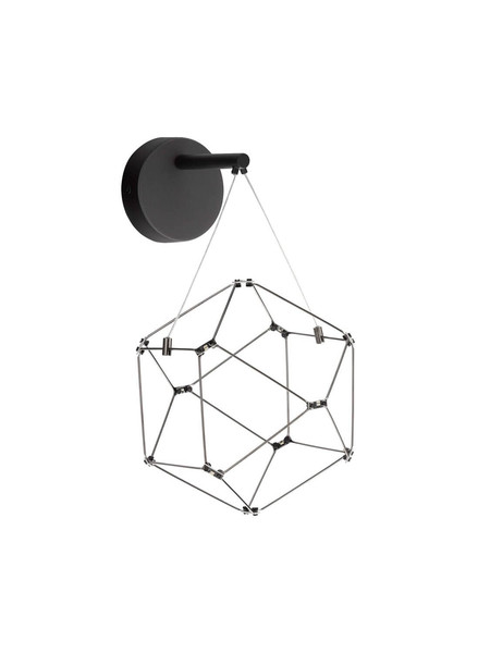 Nova Luce LED Pendelleuchte Nebula 6W warmweiss 3000K Schwarz Chrom Aluminium 23x17cm 9186904