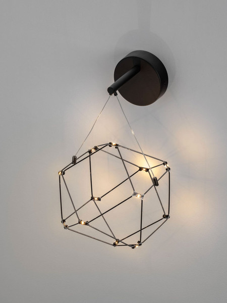 Nova Luce LED Pendelleuchte Nebula 6W warmweiss 3000K Schwarz Chrom Aluminium 23x17cm 9186904