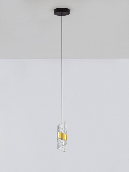 Nova Luce LED Pendelleuchte Seneca 8W warmweiss 3000K Platingold Schwarz Metall Ø12cm 9186937