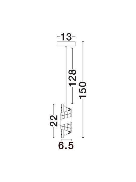 Nova Luce LED Pendelleuchte Seneca 8W warmweiss 3000K Platingold Schwarz Metall Ø12cm 9186937