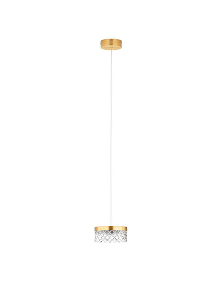 Nova Luce LED Pendelleuchte Bion 6W warmweiss 3000K Messinggold Metall Ø15cm 9186941
