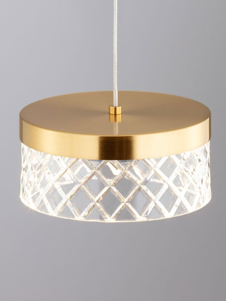 Nova Luce LED Pendelleuchte Bion 6W warmweiss 3000K Messinggold Metall Ø15cm 9186941