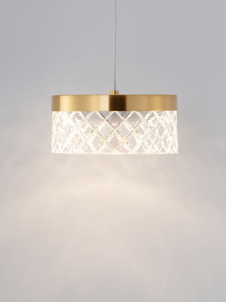 Nova Luce LED Pendelleuchte Bion 6W warmweiss 3000K Messinggold Metall Ø15cm 9186941