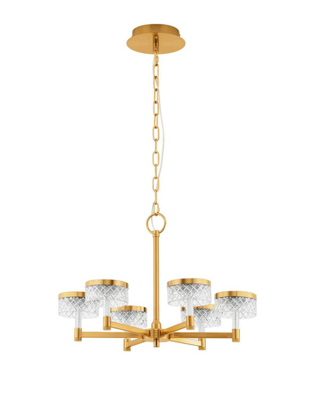 Nova Luce LED Pendelleuchte Bion 38W warmweiss 3000K Messinggold Metall Ø70cm 9186944