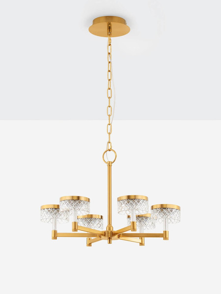 Nova Luce LED Pendelleuchte Bion 38W warmweiss 3000K Messinggold Metall Ø70cm 9186944