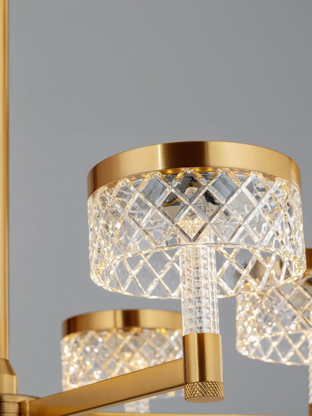 Nova Luce LED Pendelleuchte Bion 38W warmweiss 3000K Messinggold Metall Ø70cm 9186944
