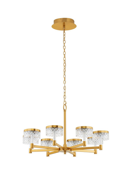 Nova Luce LED Pendelleuchte Bion 48W warmweiss 3000K Messinggold Metall Ø80cm 9186945