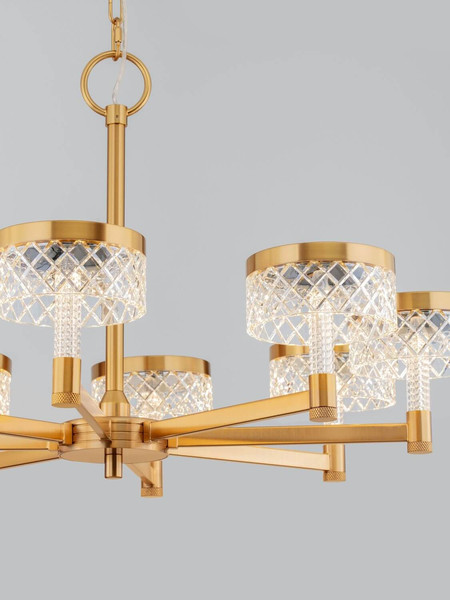 Nova Luce LED Pendelleuchte Bion 48W warmweiss 3000K Messinggold Metall Ø80cm 9186945