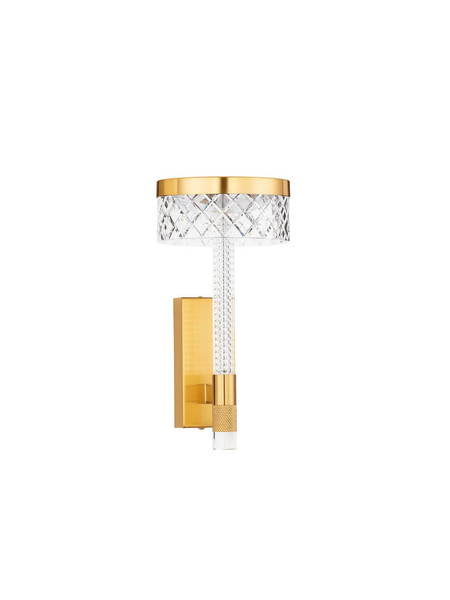 Nova Luce LED Wandleuchte Bion 8W warmweiss 3000K Messinggold Metall 28x17cm 9186946