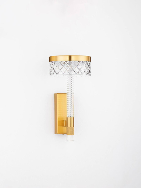 Nova Luce LED Wandleuchte Bion 8W warmweiss 3000K Messinggold Metall 28x17cm 9186946
