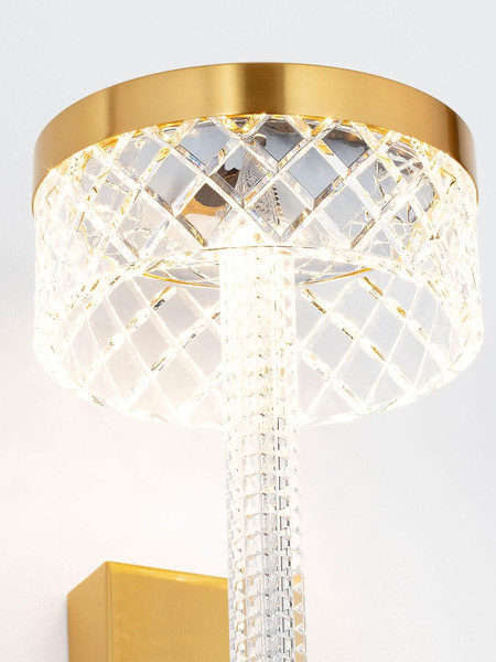 Nova Luce LED Wandleuchte Bion 8W warmweiss 3000K Messinggold Metall 28x17cm 9186946