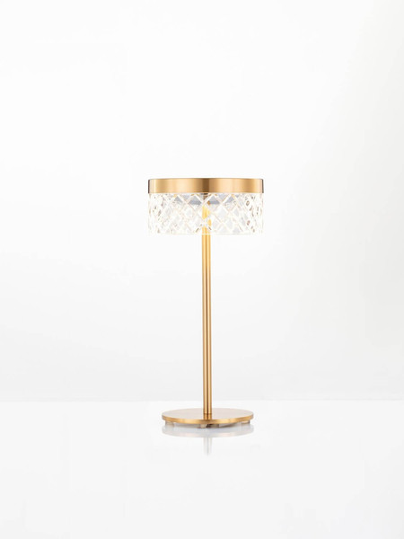 Nova Luce LED Tischleuchte Bion 6W warmweiss 3000K Messinggold Metall Ø15cm 9186947