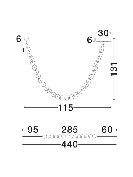 Nova Luce LED Pendelleuchte Perla dimmbar 69W warmweiss 3000K Gold Opal Glas Metall 115cm 9186956