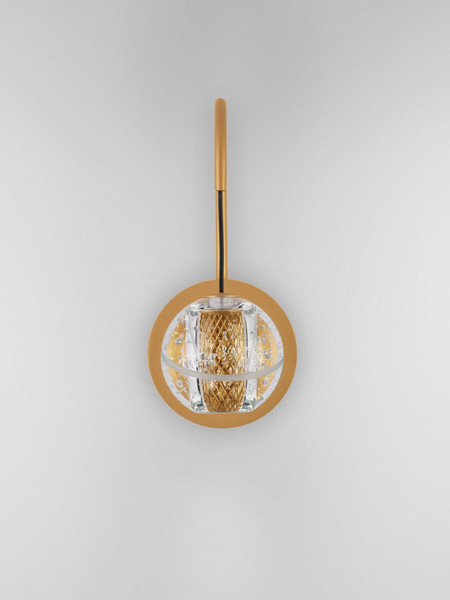 Nova Luce LED Wandleuchte Licio 4W warmweiss 3000K Gold Glas Metall Ø12cm 9186959