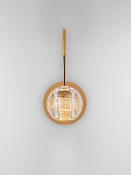 Nova Luce LED Wandleuchte Licio 4W warmweiss 3000K Gold Glas Metall Ø12cm 9186959