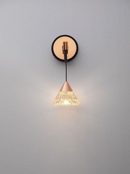 Nova Luce LED Wandleuchte Paluz 7W warmweiss 3000K Roségold Schwarz Metall Ø10,5cm 9186962