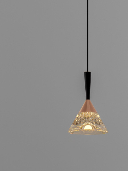 Nova Luce LED Pendelleuchte Paluz 7W warmweiss 3000K Roségold Schwarz Metall Ø10,5cm 9186963