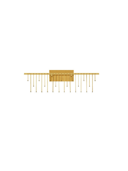Nova Luce LED Wandleuchte Stellar dimmbar 11W warmweiss 3000K Gold Aluminium Kupfer 67x20cm 9186966