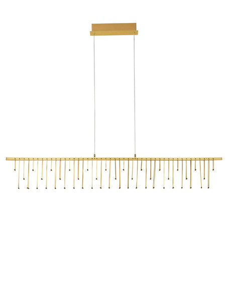 Nova Luce LED Pendelleuchte Stellar dimmbar 17W warmweiss 3000K Gold Aluminium Kupfer 120x8cm 9186972