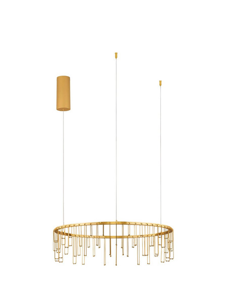 Nova Luce LED Pendelleuchte Stellar dimmbar 25W warmweiss 3000K Gold Aluminium Kupfer Ø65cm 9186974