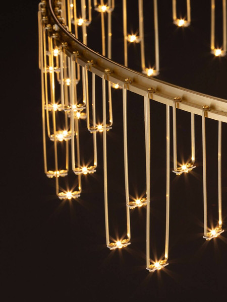 Nova Luce LED Pendelleuchte Stellar dimmbar 36W warmweiss 3000K Gold Aluminium Kupfer Ø100cm 9186978