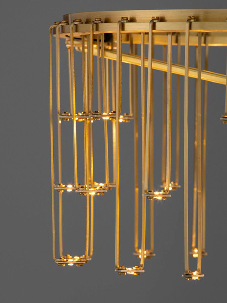 Nova Luce LED Tischleuchte Stellar dimmbar 16W warmweiss 3000K Gold Aluminium Kupfer Ø30cm 9186980