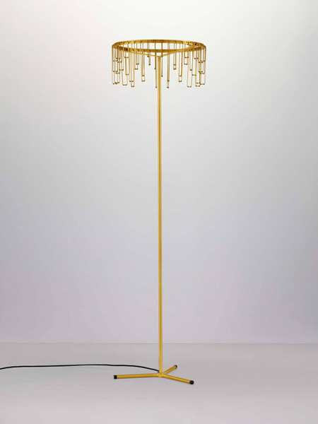Nova Luce LED Stehleuchte Stellar dimmbar 17W warmweiss 3000K Gold Aluminium Kupfer 140cm 9186982