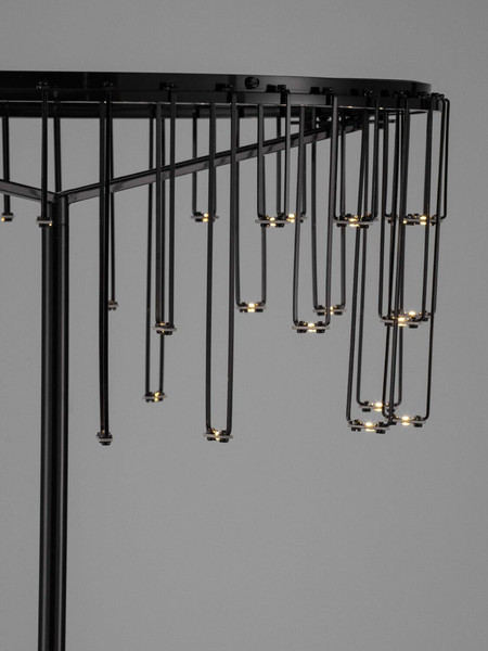 Nova Luce LED Stehleuchte Stellar dimmbar 17W warmweiss 3000K Schwarz Chrom Aluminium 140cm 9186983