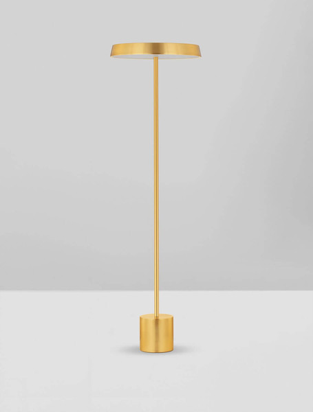 Nova Luce LED Stehleuchte Vetro 33W warmweiss 3000K Gold Aluminium 136cm 9223420