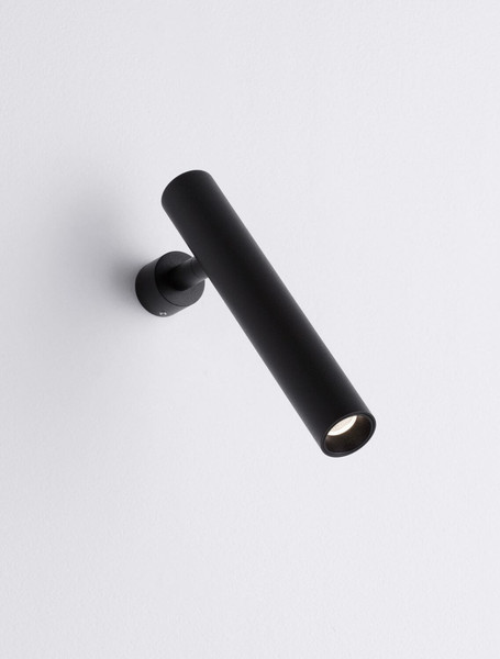 Nova Luce LED Wandleuchte Arlo schwenkbar 6W warmweiss 3000K Schwarz Aluminium Ø3cm 9232132