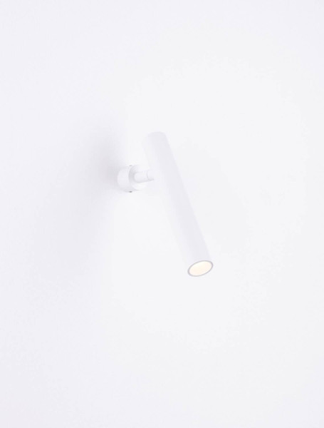 Nova Luce LED Wandleuchte Arlo schwenkbar 6W warmweiss 3000K Weiß Aluminium Ø3cm 9232133