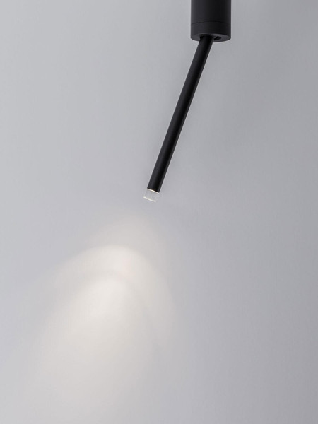Nova Luce LED Deckenleuchte Stilvi schwenkbar 4W warmweiss 3000K Schwarz Aluminium Ø5x30cm 9232139