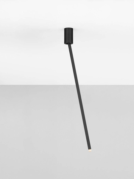 Nova Luce LED Deckenleuchte Stilvi schwenkbar 4W warmweiss 3000K Schwarz Aluminium Ø5x70cm 9232143
