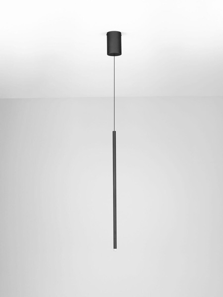 Nova Luce LED Pendelleuchte Stilvi 4W warmweiss 3000K Schwarz Aluminium Ø8cm 9232151