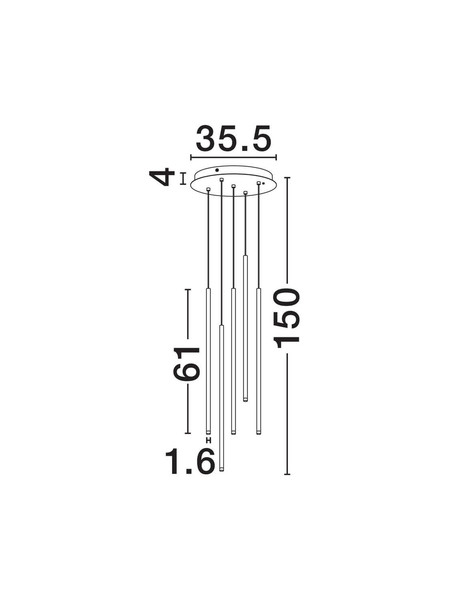 Nova Luce LED Pendelleuchte Stilvi 15W warmweiss 3000K Schwarz Aluminium Ø35,5cm 9232152