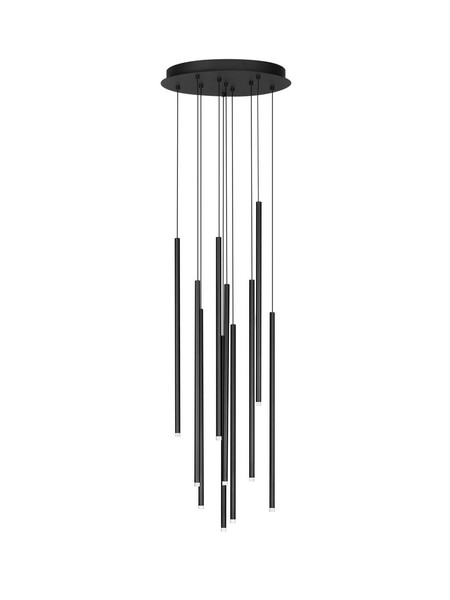 Nova Luce LED Pendelleuchte Stilvi 41W warmweiss 3000K Schwarz Aluminium Ø40cm 9232153