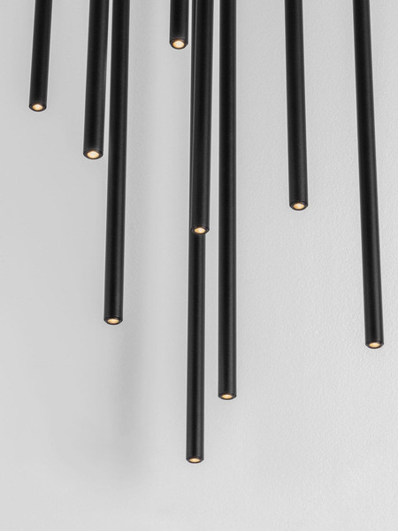 Nova Luce LED Pendelleuchte Stilvi 41W warmweiss 3000K Schwarz Aluminium Ø40cm 9232153