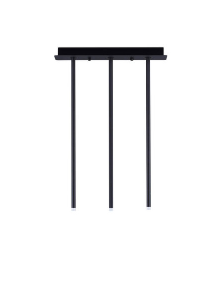 Nova Luce LED Pendelleuchte Stilvi 8W warmweiss 3000K Schwarz Aluminium 45x10cm 9232154