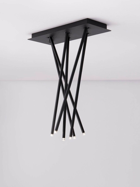 Nova Luce LED Pendelleuchte Stilvi 17W warmweiss 3000K Schwarz Aluminium 50x20cm 9232155