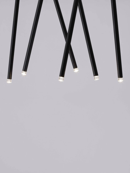 Nova Luce LED Pendelleuchte Stilvi 17W warmweiss 3000K Schwarz Aluminium 50x20cm 9232155