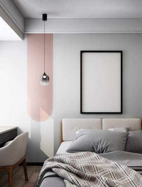 Nova Luce LED Pendelleuchte Kita 6W warmweiss 3000K Schwarz Glas Metall Ø10cm 9236206